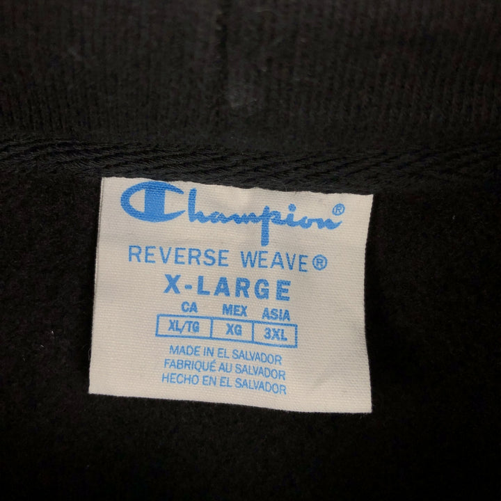 Champion REVERSE WEAVE Reverse Weave Sweat Pullover Hoodie Men's XL cotton black type Vintage Second Hand