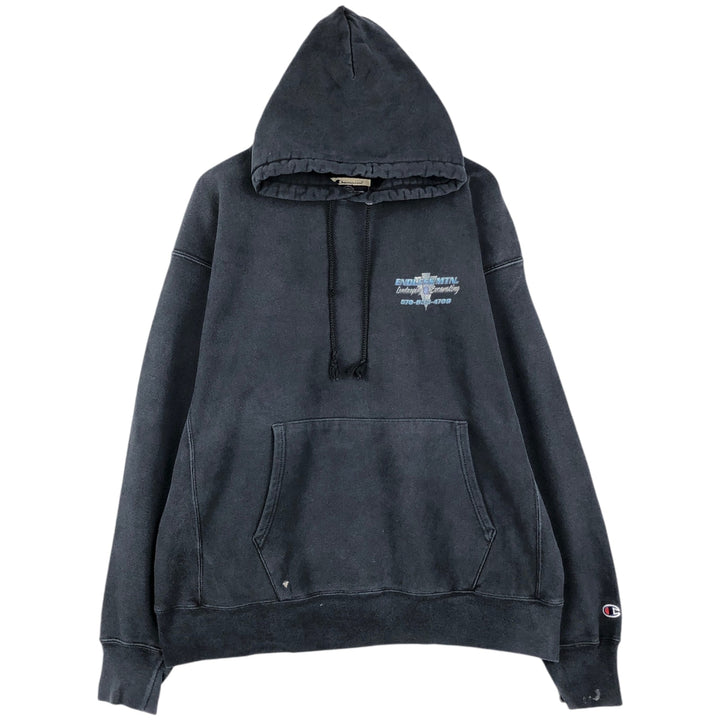 00'S Champion PREMIUM REVERSE WEAVE Premium Reverse Weave Sweat Pullover Hoodie Men's XL cotton black type Vintage Second Hand
