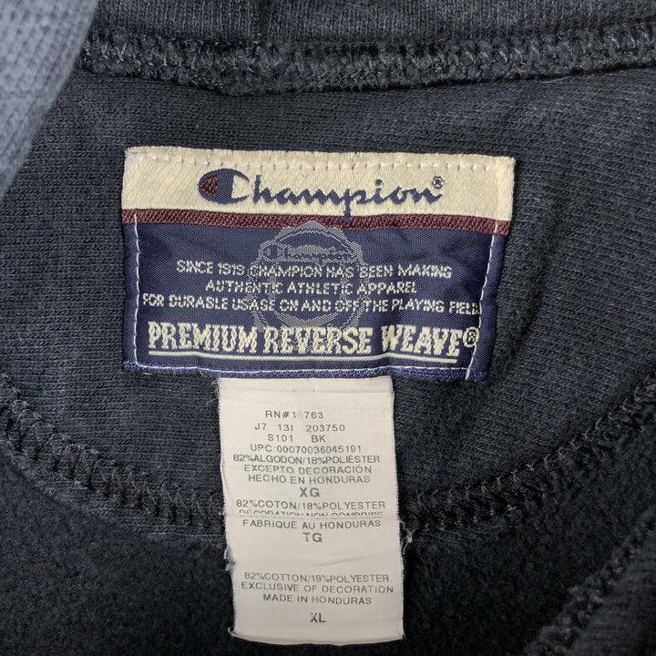 00'S Champion PREMIUM REVERSE WEAVE Premium Reverse Weave Sweat Pullover Hoodie Men's XL cotton black type Vintage Second Hand