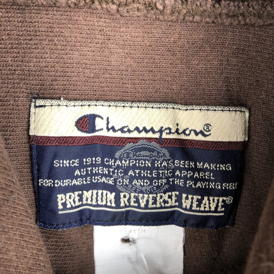 2000'S Champion Premium Reverse Weave Blank Sweatshirt Hoodie (Men's Size L equivalent) unclear brown type Vintage Second Hand