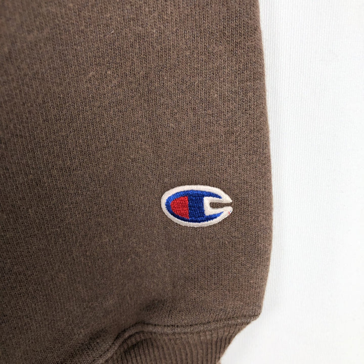 2000'S Champion Premium Reverse Weave Blank Sweatshirt Hoodie (Men's Size L equivalent) unclear brown type Vintage Second Hand