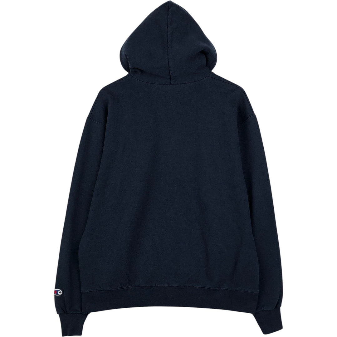Champion ECO FLEECE YALE College Sweatshirt Pullover Hoodie (Men's Size L) unclear navy blue type Vintage Second Hand