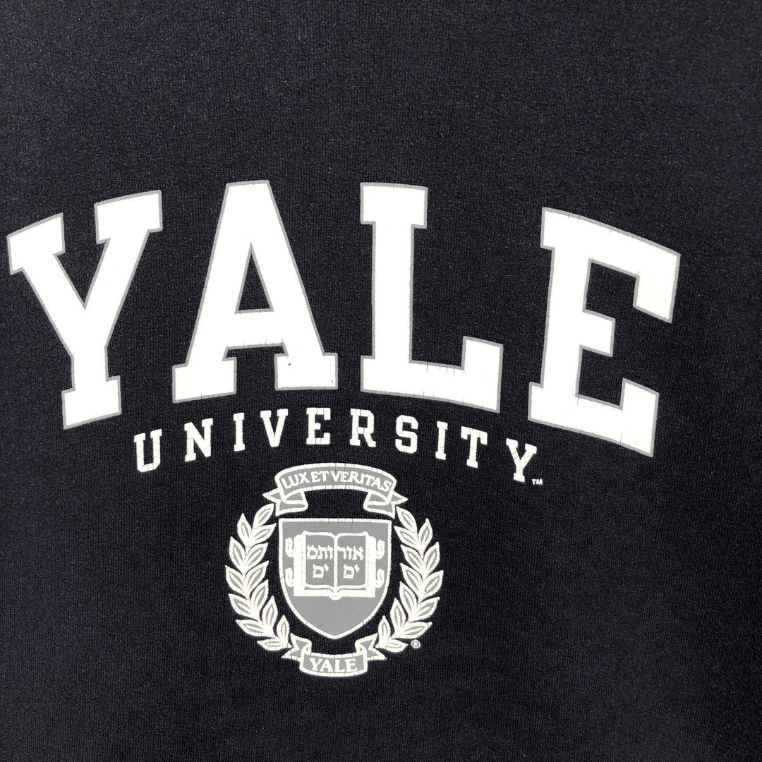 Champion ECO FLEECE YALE College Sweatshirt Pullover Hoodie (Men's Size L) unclear navy blue type Vintage Second Hand