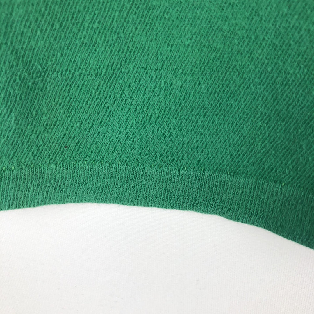 70'S style printed T-shirt, women's size S (approx.) unclear green type Vintage Second Hand