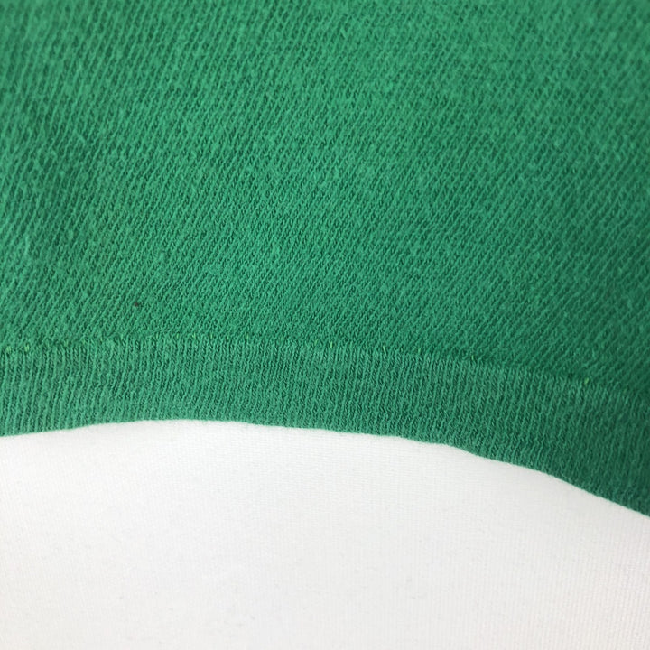 70'S style printed T-shirt, women's size S (approx.) unclear green type Vintage Second Hand