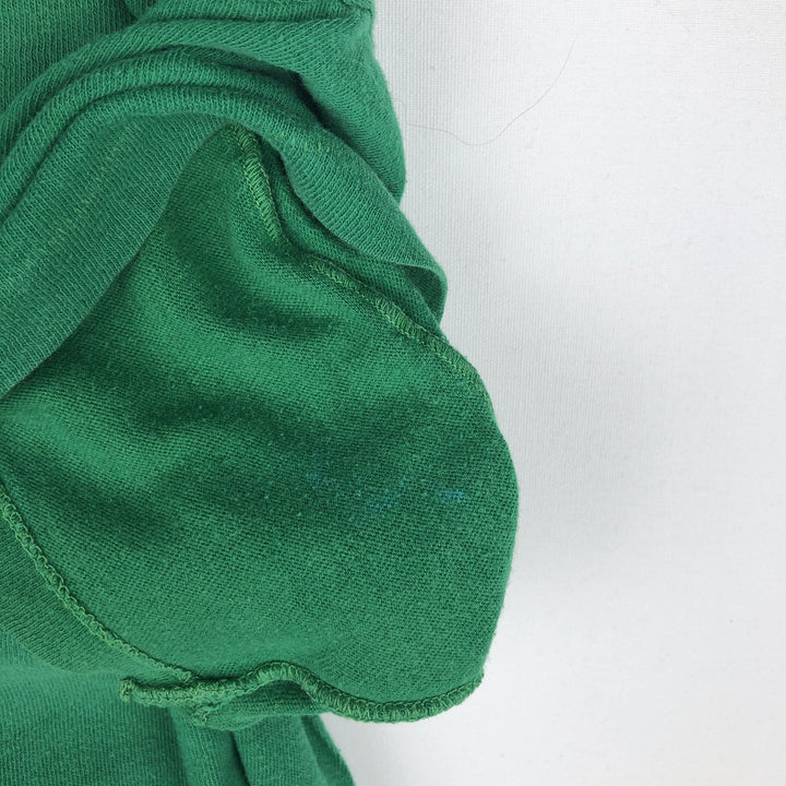 70'S style printed T-shirt, women's size S (approx.) unclear green type Vintage Second Hand