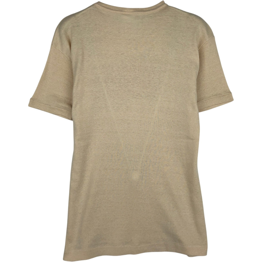 Printed T-shirt, Made in USA, Women's Size L (approx.), Vintage polyester Beige type Vintage Second Hand
