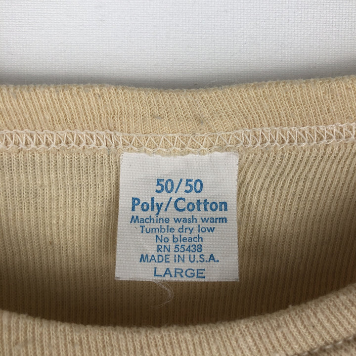 Printed T-shirt, Made in USA, Women's Size L (approx.), Vintage polyester Beige type Vintage Second Hand