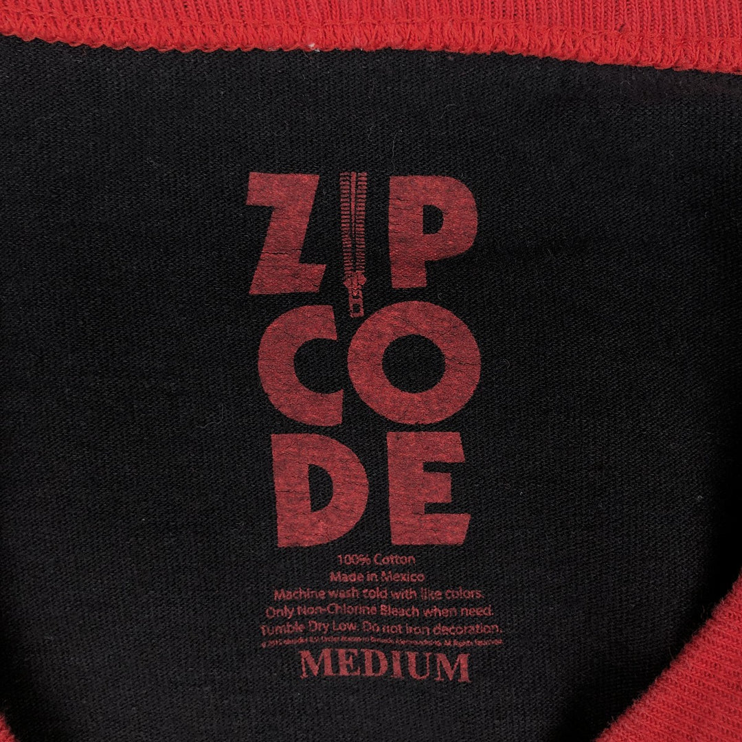 ZIP CODE THE ROLLING STONES The Rolling Stones 3/4 Sleeve Raglan Band T-Shirt (Women's Size M) cotton black type Vintage Second Hand