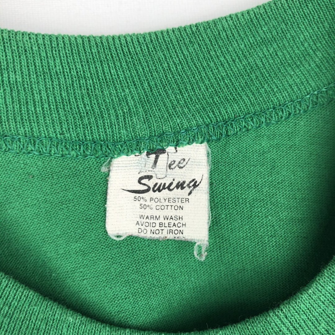 80s-90'S Swing Tee - Grateful Dead Skull Pattern Band T-Shirt - Women's Size S (Equivalent) - Vintage polyester green type Vintage Second Hand