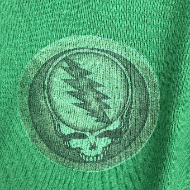 80s-90'S Swing Tee - Grateful Dead Skull Pattern Band T-Shirt - Women's Size S (Equivalent) - Vintage polyester green type Vintage Second Hand