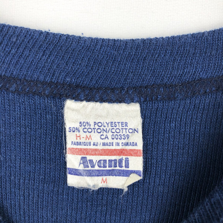 Avanti CYCLE CANADA Motorcycle Bike T-Shirt, Made in Canada, Women's Size M (approx.), Vintage polyester Navy blue Vintage Second Hand