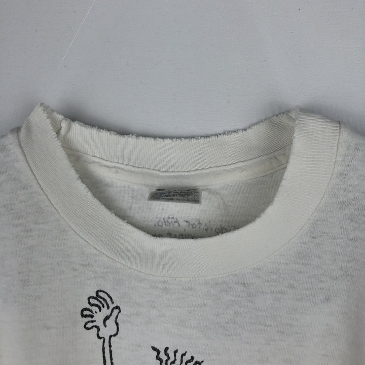 80'S FIDO DIDO Print T-shirt, Women's Size M (approx.) unclear white type Vintage Second Hand