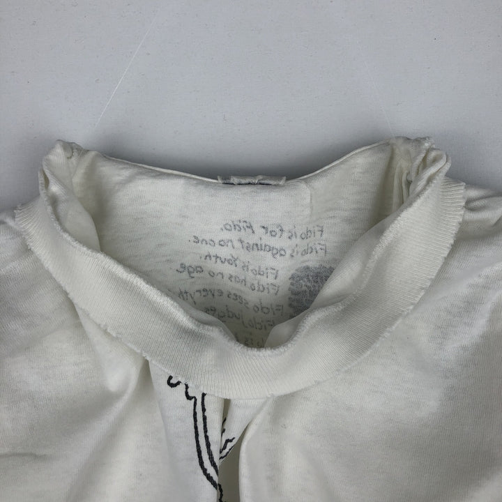 80'S FIDO DIDO Print T-shirt, Women's Size M (approx.) unclear white type Vintage Second Hand
