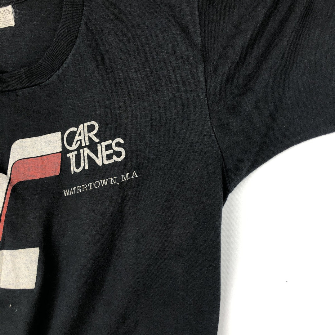 RICH'S CAR TUNES Advertising T-Shirt, Made in USA, Men's Size S (Equivalent), Vintage cotton black type Vintage Second Hand