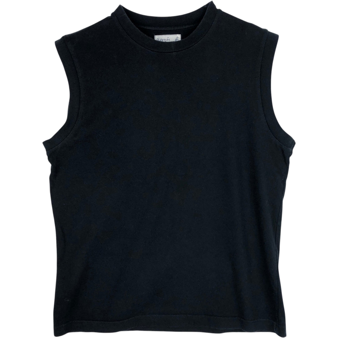 agnes b. HOMME Tank Top, Men's Size M (approx.) cotton black type Vintage Second Hand