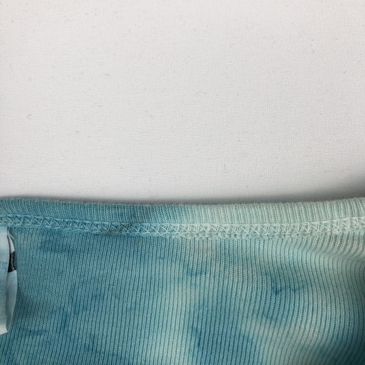 Big Size 2000'S Harley-Davidson Tie-Dye Pattern Motorcycle 3/4 Sleeve Long T-Shirt (Women's XXXL equivalent) cotton Blue type light blue Vintage Second Hand
