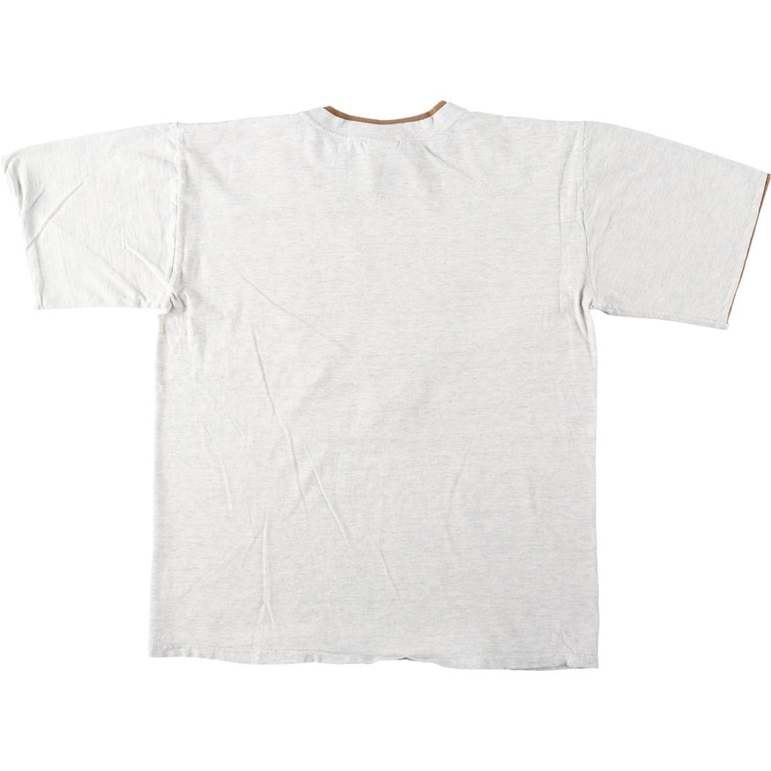 Disney Store Mickey Mouse Character Print T-Shirt, Made in USA, Men's XL (approx.) cotton pale white type Vintage Second Hand