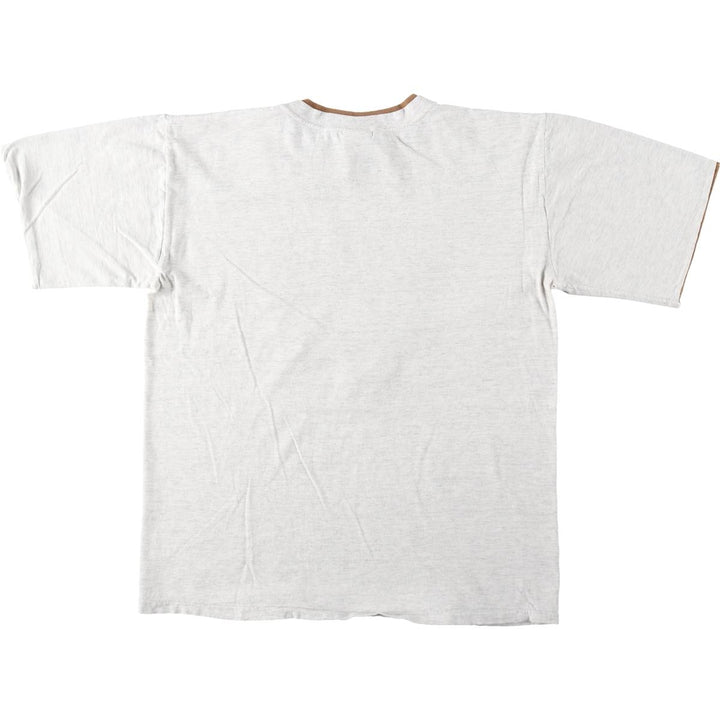 Disney Store Mickey Mouse Character Print T-Shirt, Made in USA, Men's XL (approx.) cotton pale white type Vintage Second Hand