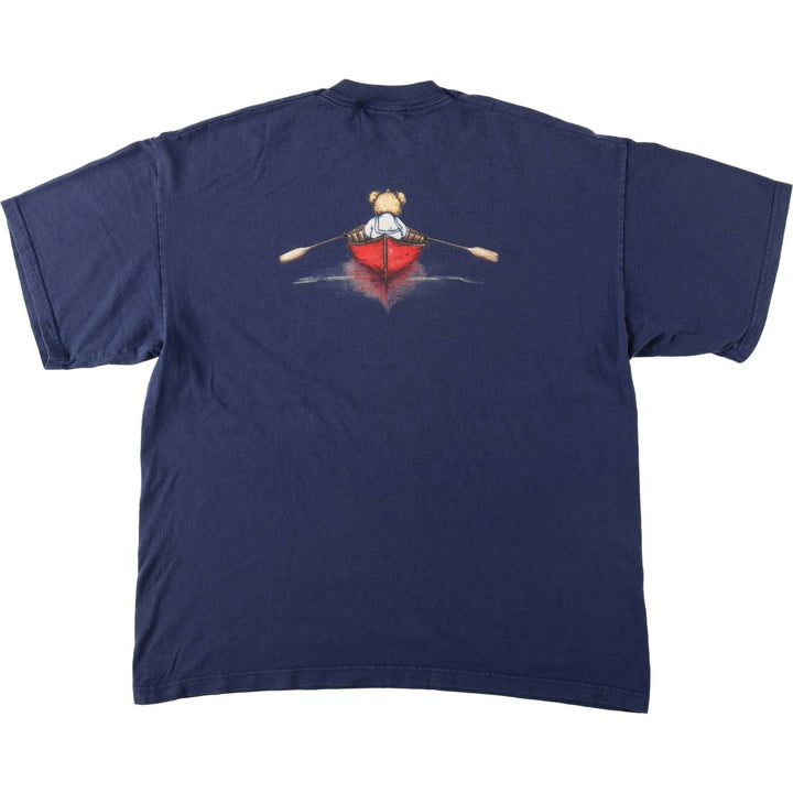 The English Teddy Bear Company Anime Character Print T-Shirt (Men's Size L) cotton navy blue type Vintage Second Hand