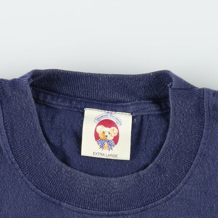 The English Teddy Bear Company Anime Character Print T-Shirt (Men's Size L) cotton navy blue type Vintage Second Hand