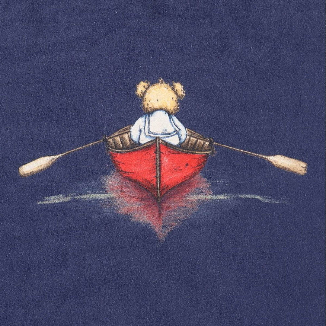 The English Teddy Bear Company Anime Character Print T-Shirt (Men's Size L) cotton navy blue type Vintage Second Hand