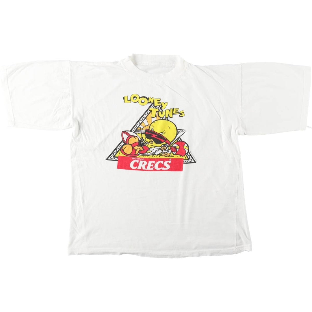 90'S Looney Tunes Tweety character print T-shirt, men's size XL equivalent, vintage. unclear white type Vintage Second Hand