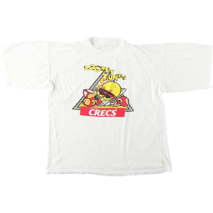 90'S Looney Tunes Tweety character print T-shirt, men's size XL equivalent, vintage. unclear white type Vintage Second Hand