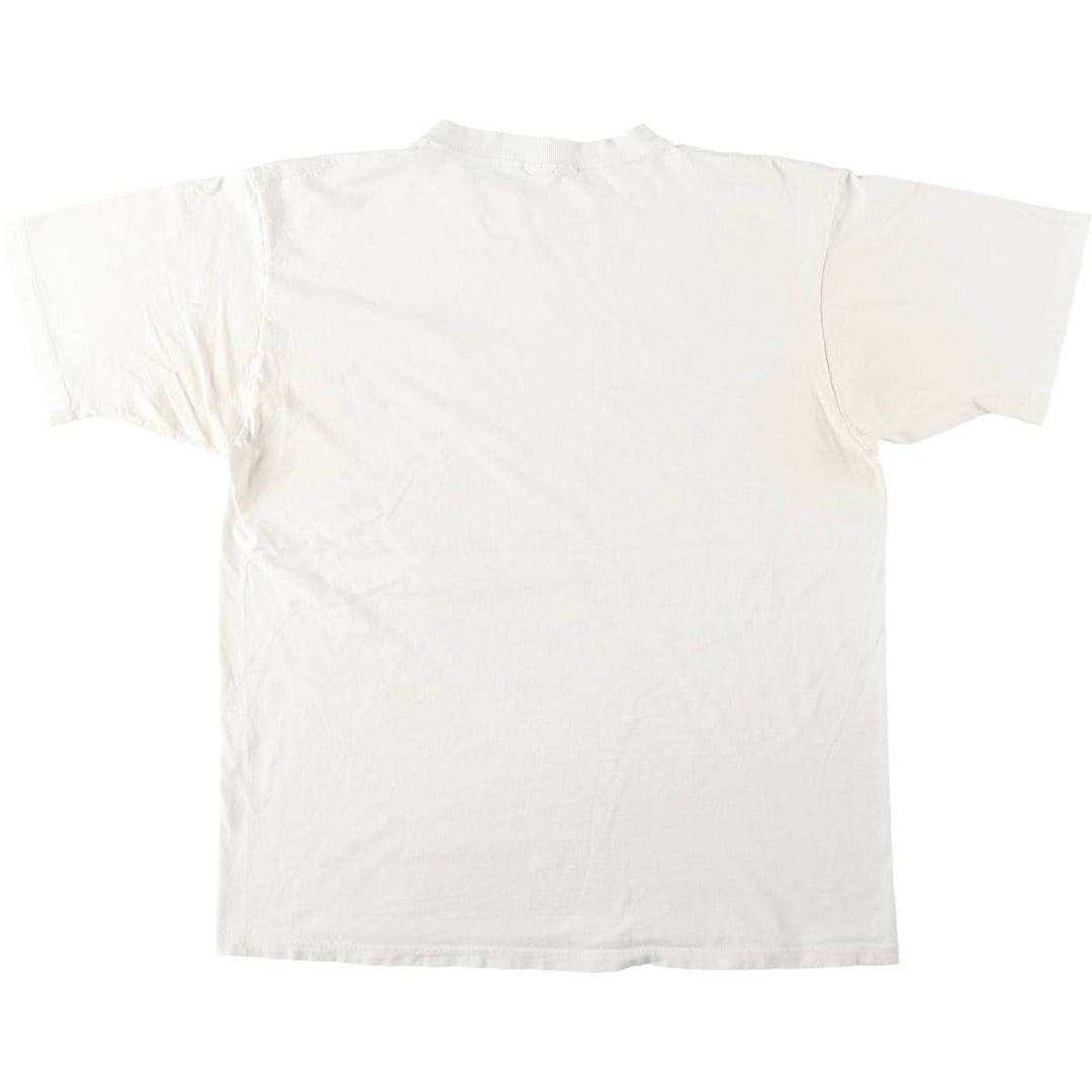 90'S LOONEY TUNES Bugs Bunny character print T-shirt, men's size L (approx.) cotton white type Vintage Second Hand