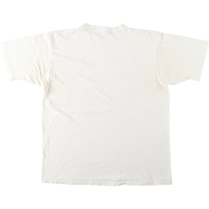 90'S LOONEY TUNES Bugs Bunny character print T-shirt, men's size L (approx.) cotton white type Vintage Second Hand