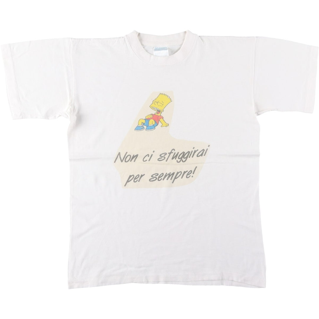 Ale THE SIMPSONS Bart Character Print T-Shirt, Men's Size M (Equivalent), Vintage cotton white type Vintage Second Hand