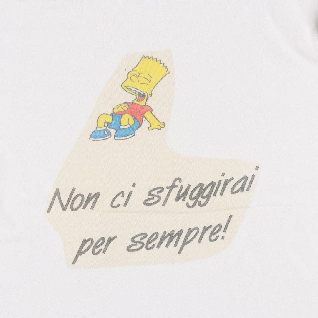 Ale THE SIMPSONS Bart Character Print T-Shirt, Men's Size M (Equivalent), Vintage cotton white type Vintage Second Hand