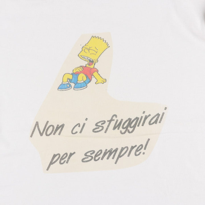 Ale THE SIMPSONS Bart Character Print T-Shirt, Men's Size M (Equivalent), Vintage cotton white type Vintage Second Hand