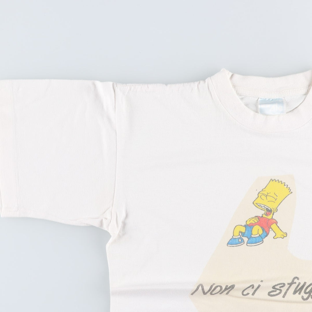 Ale THE SIMPSONS Bart Character Print T-Shirt, Men's Size M (Equivalent), Vintage cotton white type Vintage Second Hand