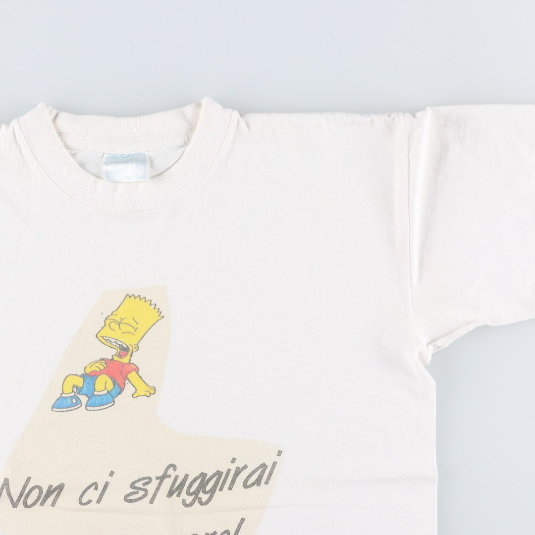 Ale THE SIMPSONS Bart Character Print T-Shirt, Men's Size M (Equivalent), Vintage cotton white type Vintage Second Hand