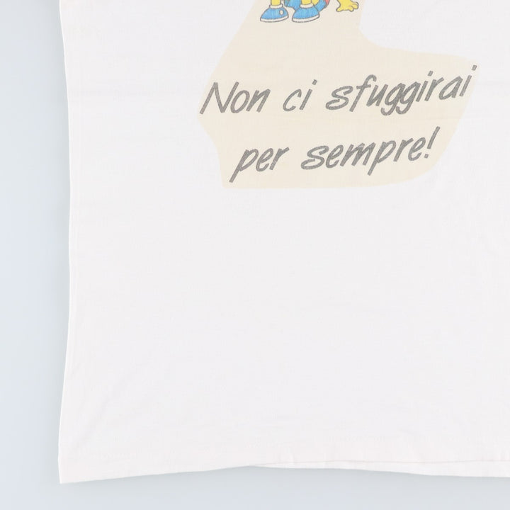 Ale THE SIMPSONS Bart Character Print T-Shirt, Men's Size M (Equivalent), Vintage cotton white type Vintage Second Hand