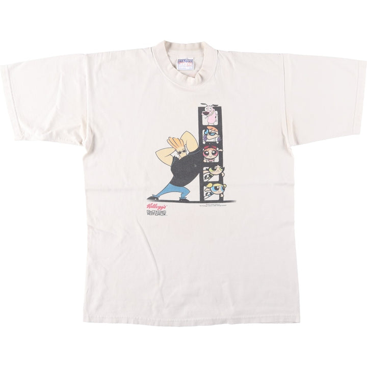 2000'S All Sport Cartoon Network Kellogg's Character Print T-Shirt (Men's Size M) cotton white type Vintage Second Hand