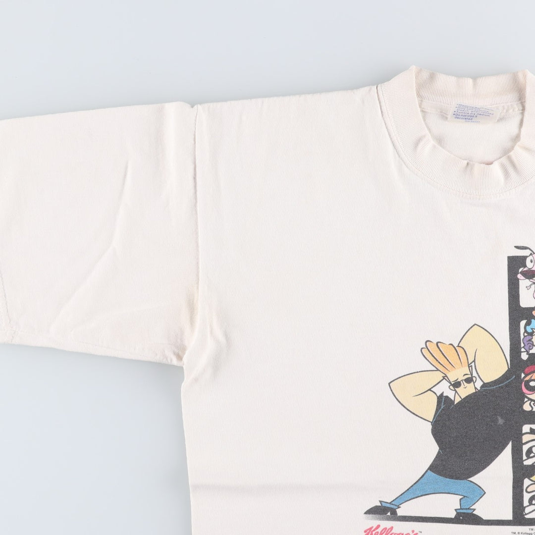 2000'S All Sport Cartoon Network Kellogg's Character Print T-Shirt (Men's Size M) cotton white type Vintage Second Hand