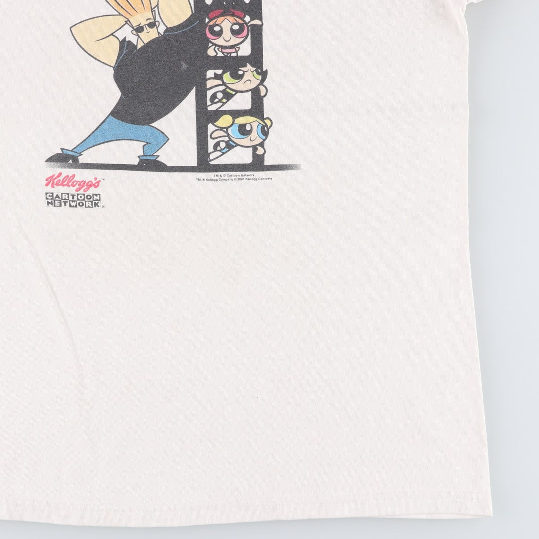 2000'S All Sport Cartoon Network Kellogg's Character Print T-Shirt (Men's Size M) cotton white type Vintage Second Hand