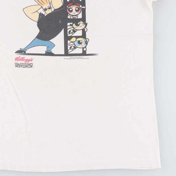 2000'S All Sport Cartoon Network Kellogg's Character Print T-Shirt (Men's Size M) cotton white type Vintage Second Hand