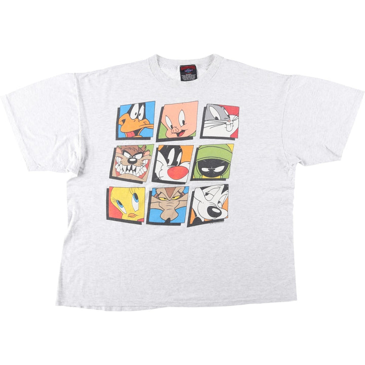 90'S GARMENTGRAPHICS LOONEY TUNES Character Print T-Shirt, Made in USA, Men's XL equivalent, Vintage cotton gray type Vintage Second Hand