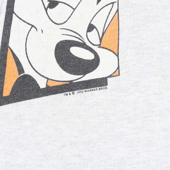 90'S GARMENTGRAPHICS LOONEY TUNES Character Print T-Shirt, Made in USA, Men's XL equivalent, Vintage cotton gray type Vintage Second Hand