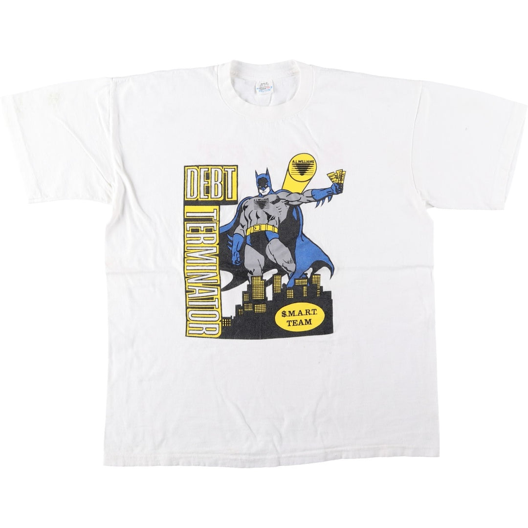 ~90'S BELTON Batman AL Williams Character Print T-Shirt, Men's XL equivalent, Vintage cotton white type Vintage Second Hand