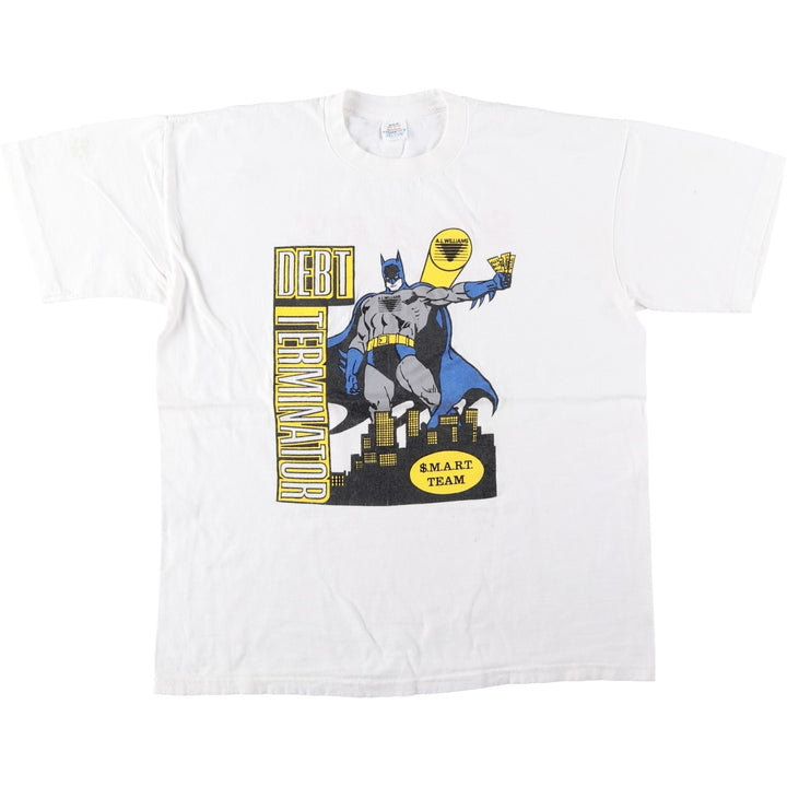 ~90'S BELTON Batman AL Williams Character Print T-Shirt, Men's XL equivalent, Vintage cotton white type Vintage Second Hand