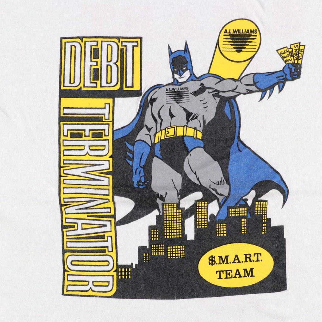 ~90'S BELTON Batman AL Williams Character Print T-Shirt, Men's XL equivalent, Vintage cotton white type Vintage Second Hand