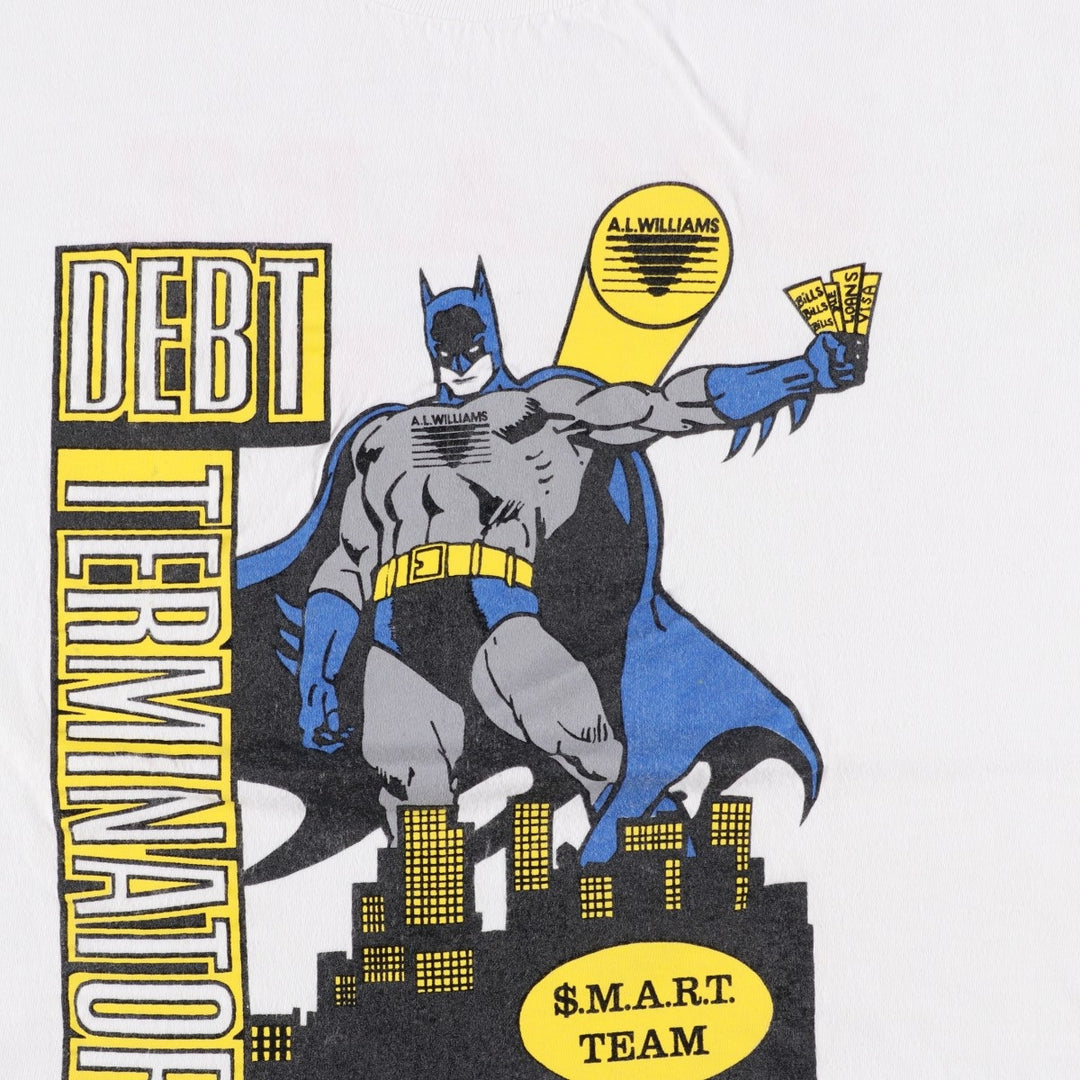 ~90'S BELTON Batman AL Williams Character Print T-Shirt, Men's XL equivalent, Vintage cotton white type Vintage Second Hand