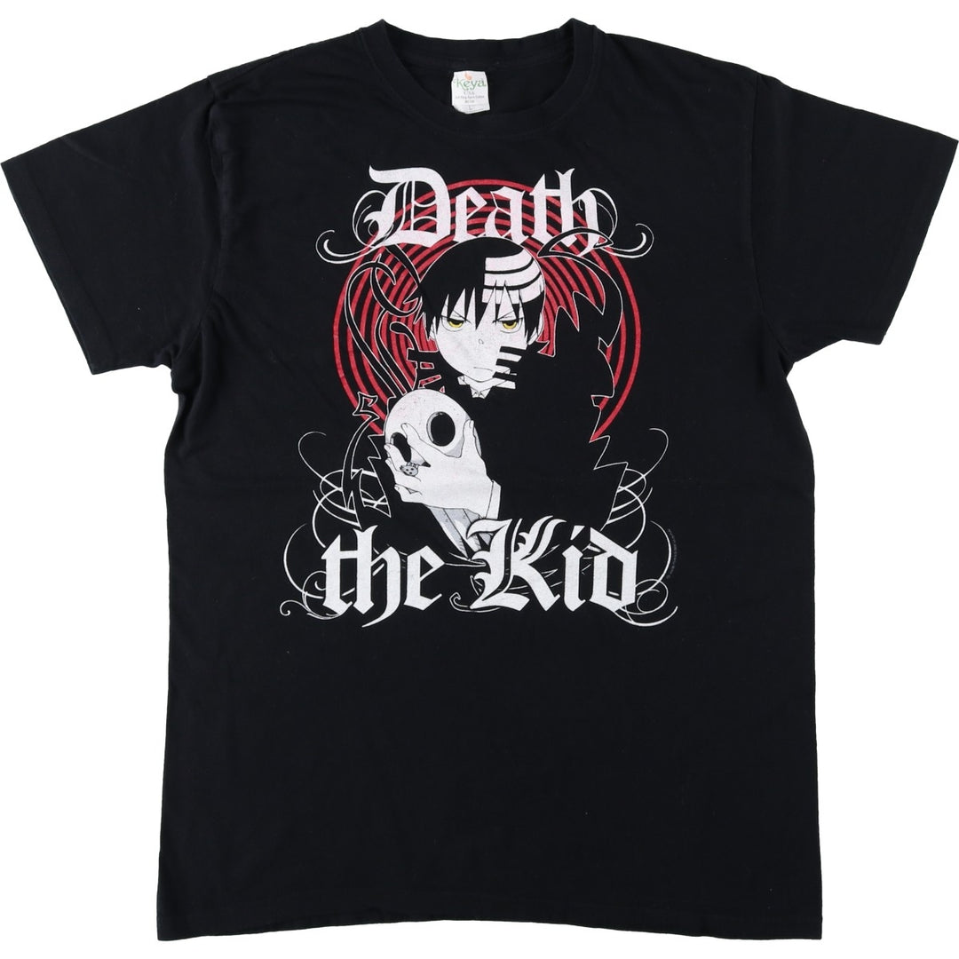Keya SOUL EATER Death the Kid Anime Character Print T-Shirt (Men's Size L) cotton black type Vintage Second Hand