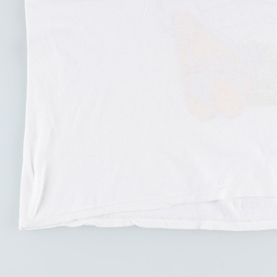 ~90'S SHORT HILLS TEE Looney Tunes Bugs Bunny New York Yankees Character Print T-Shirt cotton white type Vintage Second Hand