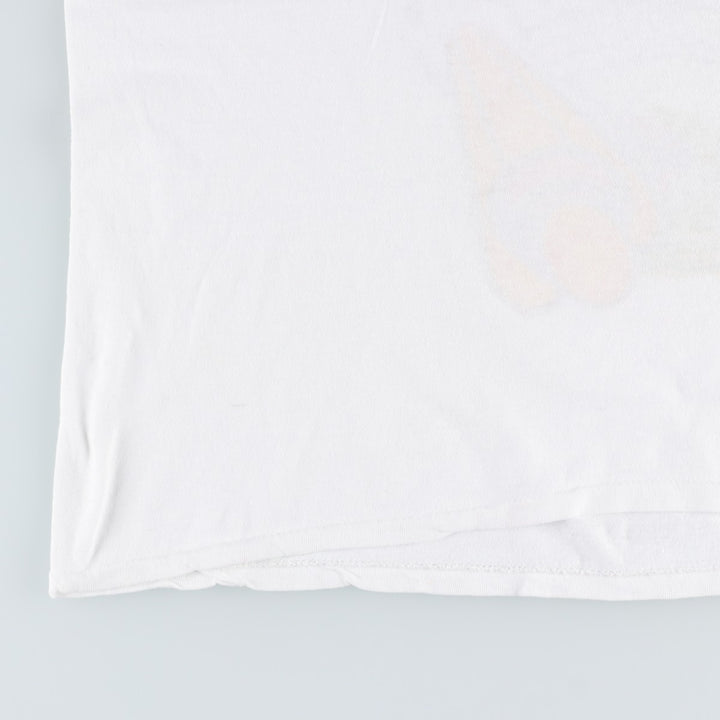 ~90'S SHORT HILLS TEE Looney Tunes Bugs Bunny New York Yankees Character Print T-Shirt cotton white type Vintage Second Hand