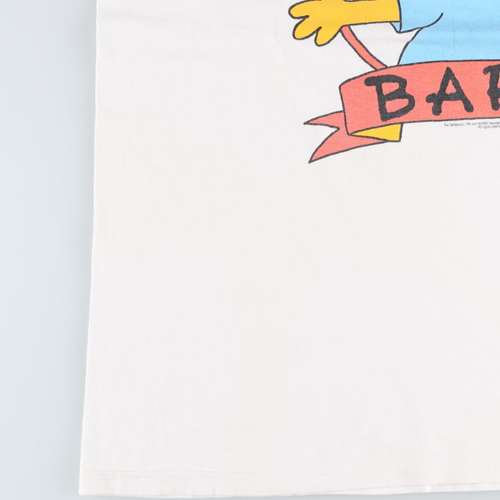 90'S THE SIMPSONS Bart Character Print T-Shirt, Men's XL (approx.) Vintage unclear white type Vintage Second Hand